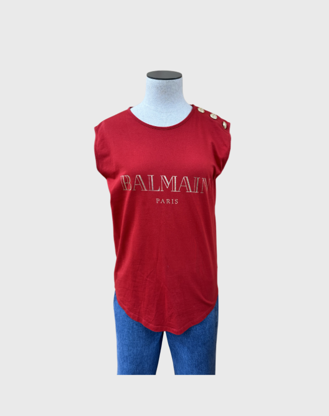 BALMAIN SLEEVELESS TOP - SIZE 38