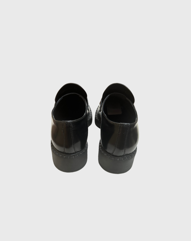 PRADA BRUSHED LEATHER LOAFER - SIZE 36