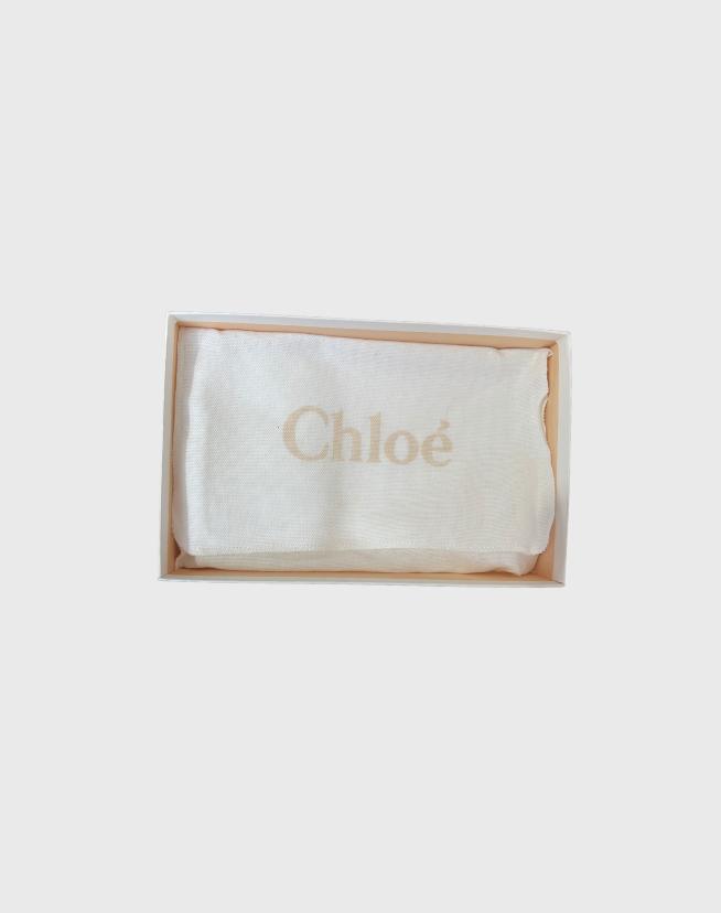 CHLOE ALPHABET WALLET WITH FLAP IN GRAINED LEATHER