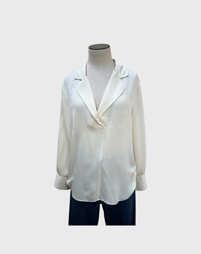 FRAME SILK BLOUSE - SIZE LARGE