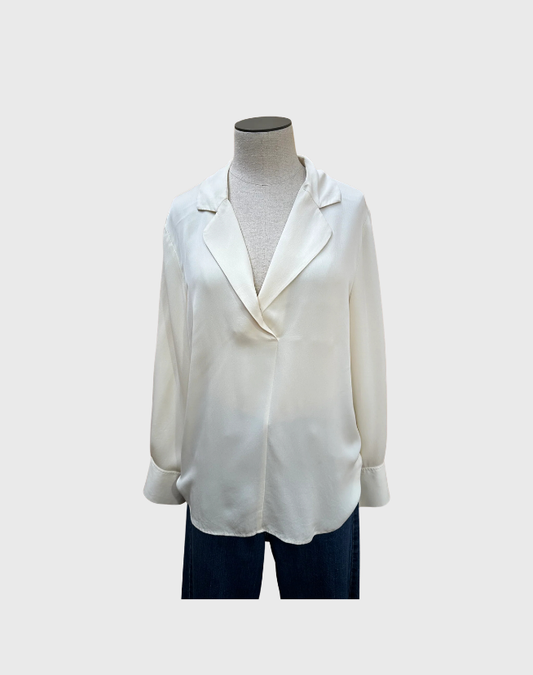 FRAME SILK BLOUSE - SIZE LARGE
