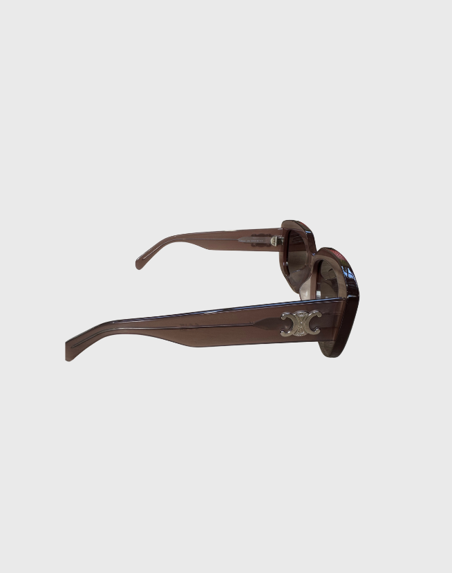 CELINE RECTANGLE-FRAME ACETATE SUNGLASSES