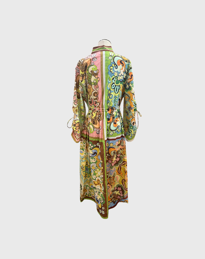 ALEMAIS GATHERED WAIST DRESS - SIZE 10