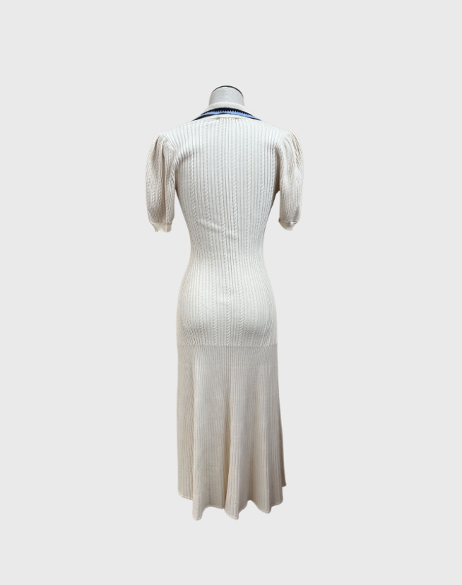 SANDRO PARIS FLORINE KNITTED DRESS - SIZE 8