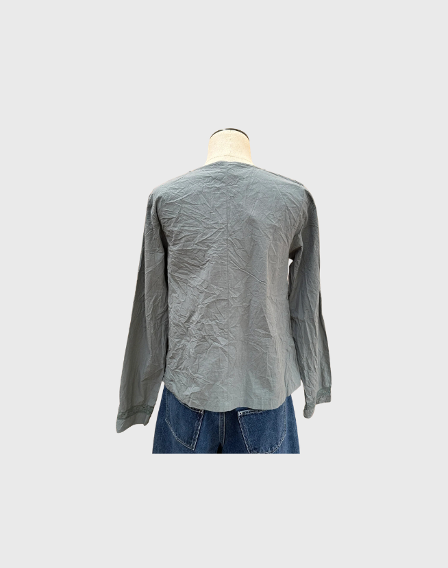 EWA I WALLA BLOUSE MABEL EMBROIDERED VOILE - SIZE XS