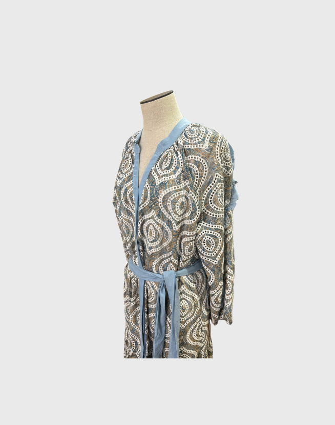 ONCE WAS BUTTON FRONT DRESS - SIZE 4
