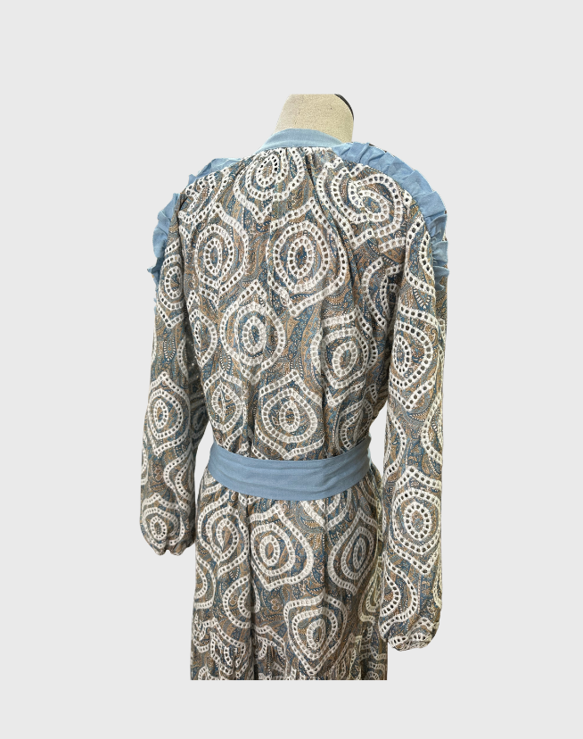 ONCE WAS BUTTON FRONT DRESS - SIZE 4
