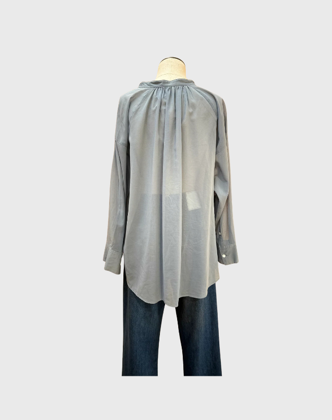 MACPHEE LONG SLEEVE SEMI SHEER BLOUSE - SIZE 8