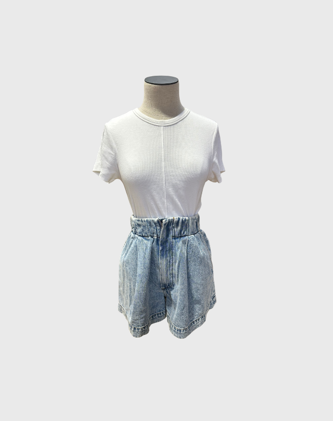 SCANLAN THEODORE DENIM SHORTS - SIZE 8