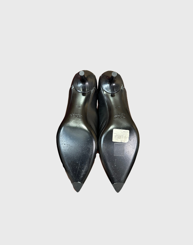 CHLOE SCALLOPED LOW HEEL PUMPS - SIZE 38.5