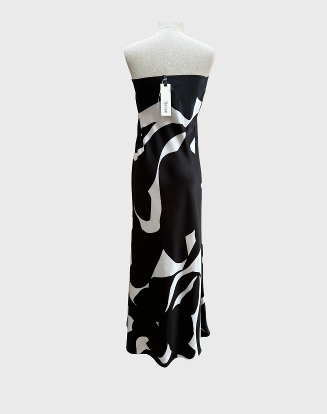 MORRISON ZETA STRAPLESS DRESS IN ABSTRACT PRINT - SIZE 10