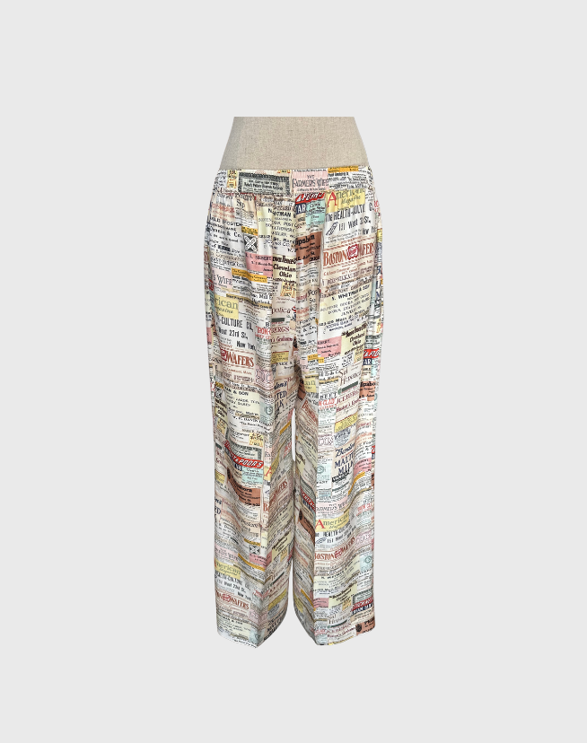 OROTON SILK ELASTIC WAIST PANTS - SIZE 14