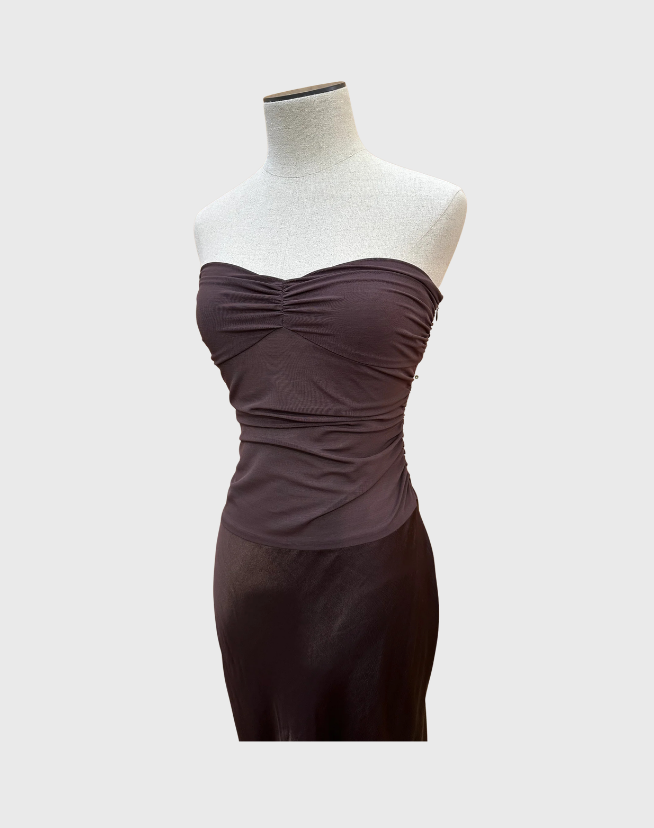 BEC & BRIDGE SEMI SHEER MAXI DRESS - SIZE 8
