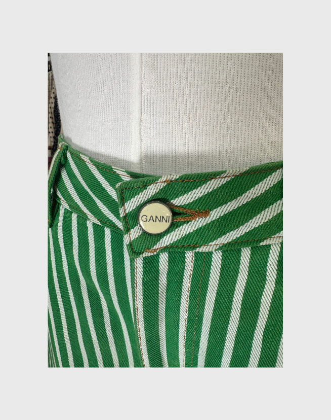 GANNI STRIPE JEANS - SIZE 38