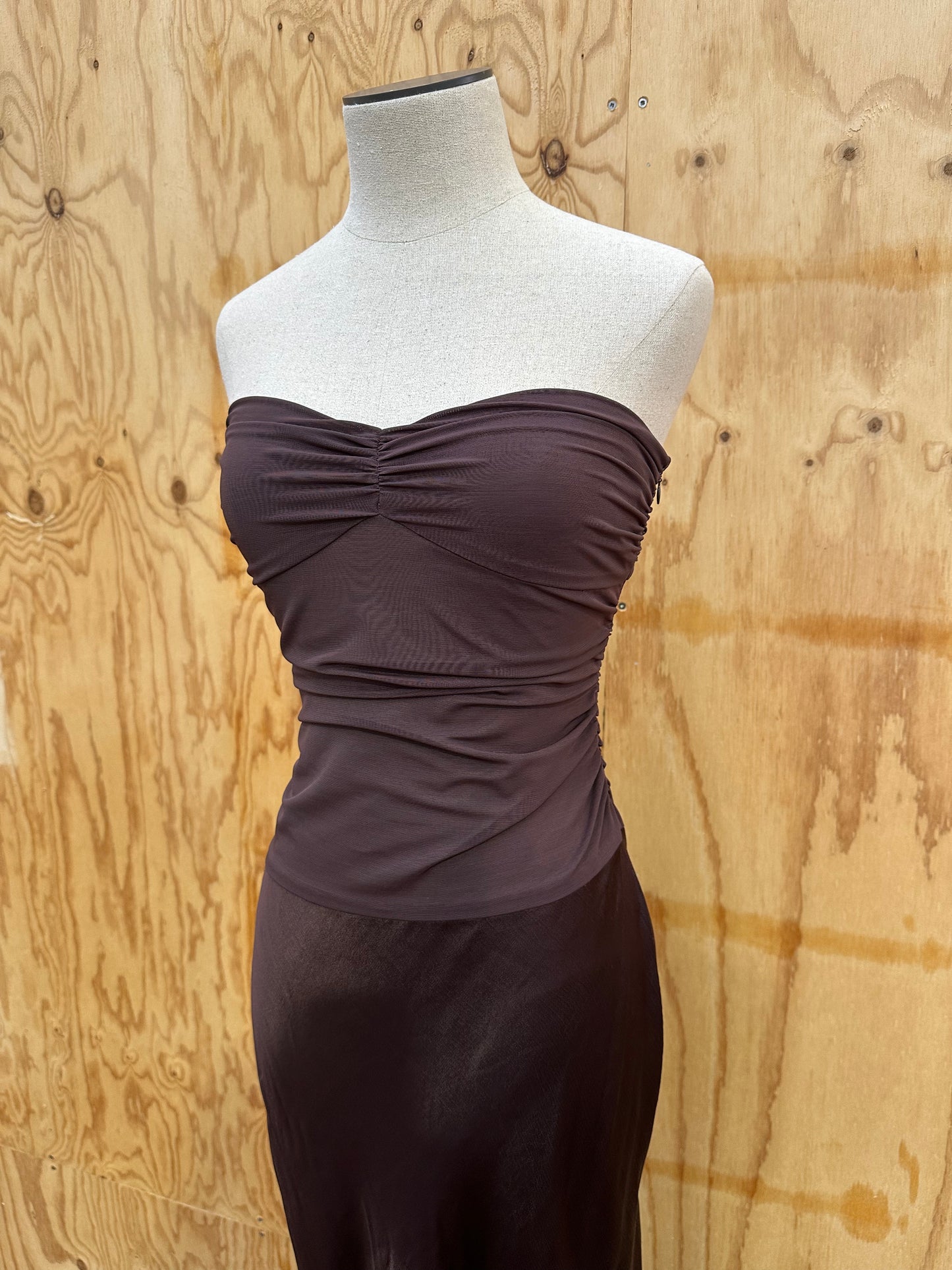 BEC & BRIDGE SEMI SHEER MAXI DRESS - SIZE 8