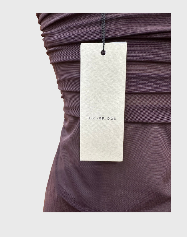 BEC & BRIDGE SEMI SHEER MAXI DRESS - SIZE 8