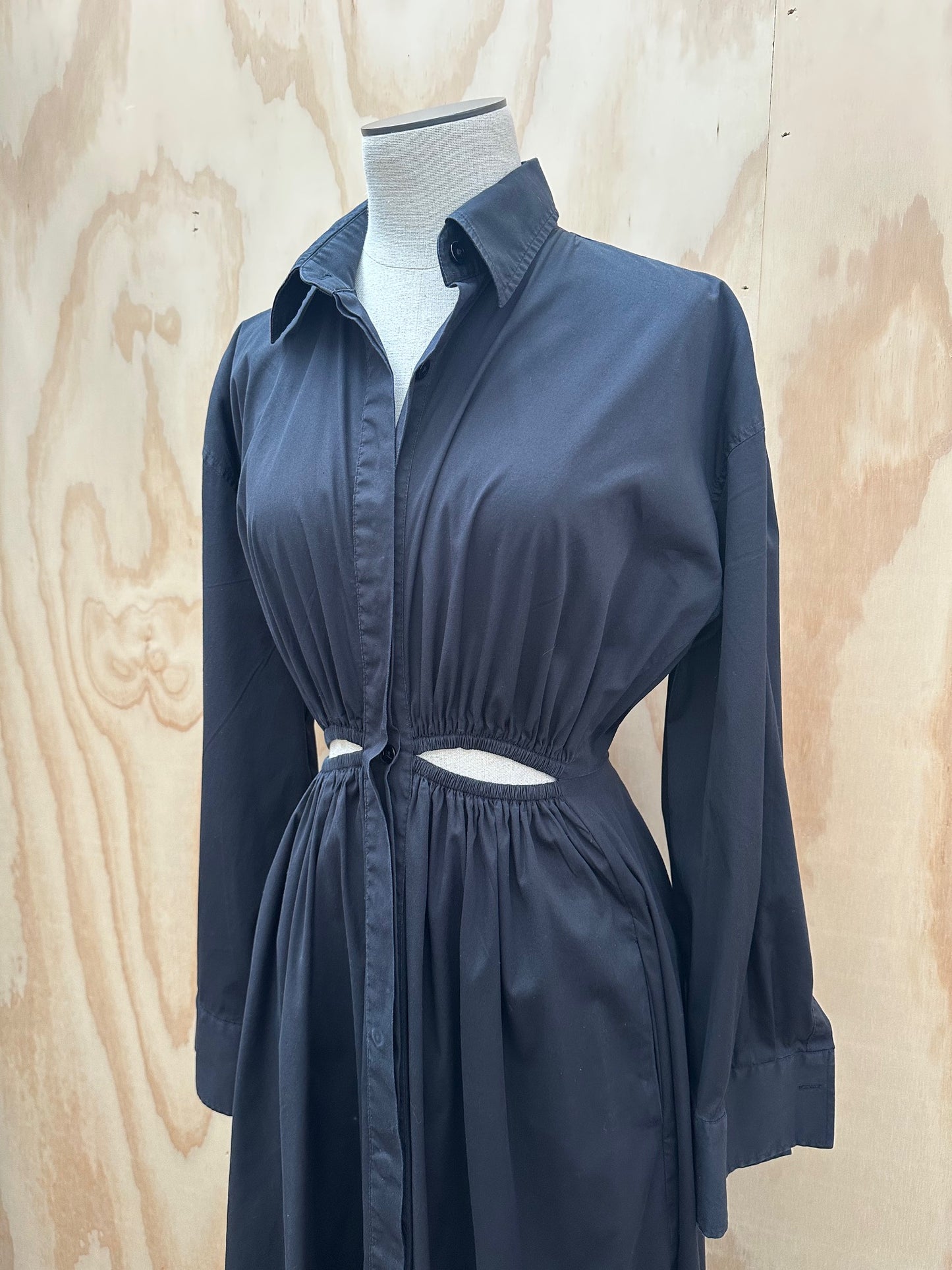 SCANLAN THEODORE COTTON GATHERED DRESS - SIZE 8