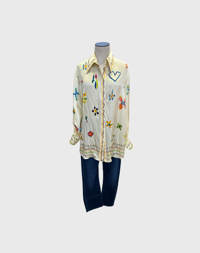 ALEMAIS SIDI SILK SHIRT - SIZE 8