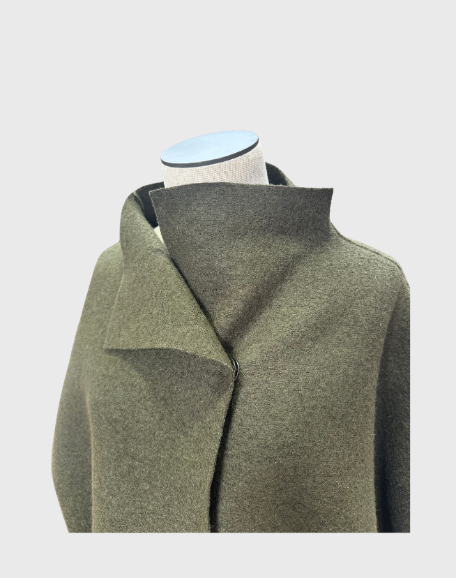 HARRIS WHARF LONDON WRAP COAT - SIZE 14
