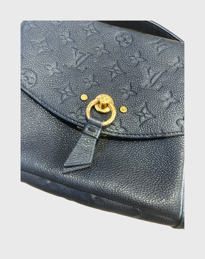 LOUIS VUITTON NAVY BLANCHE LEATHER BAG