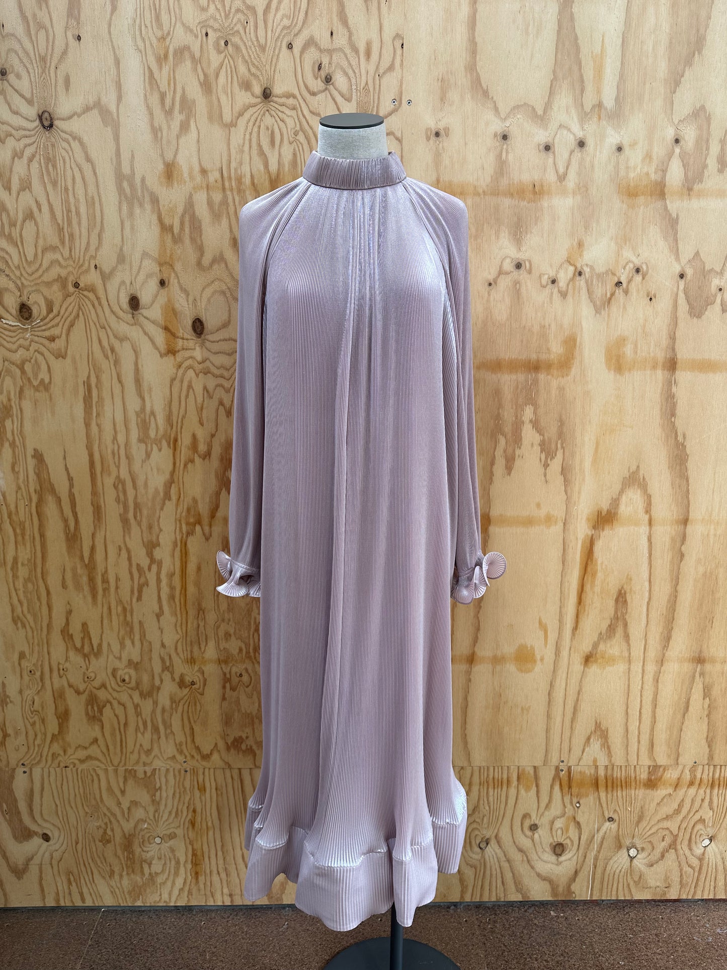 TIBI MOCK NECK LONG DRESS - SIZE MEDIUM