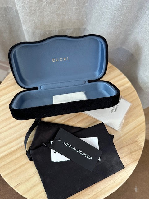 GUCCI OVERSIZED D-FRAME ACETATE SUNGLASSES