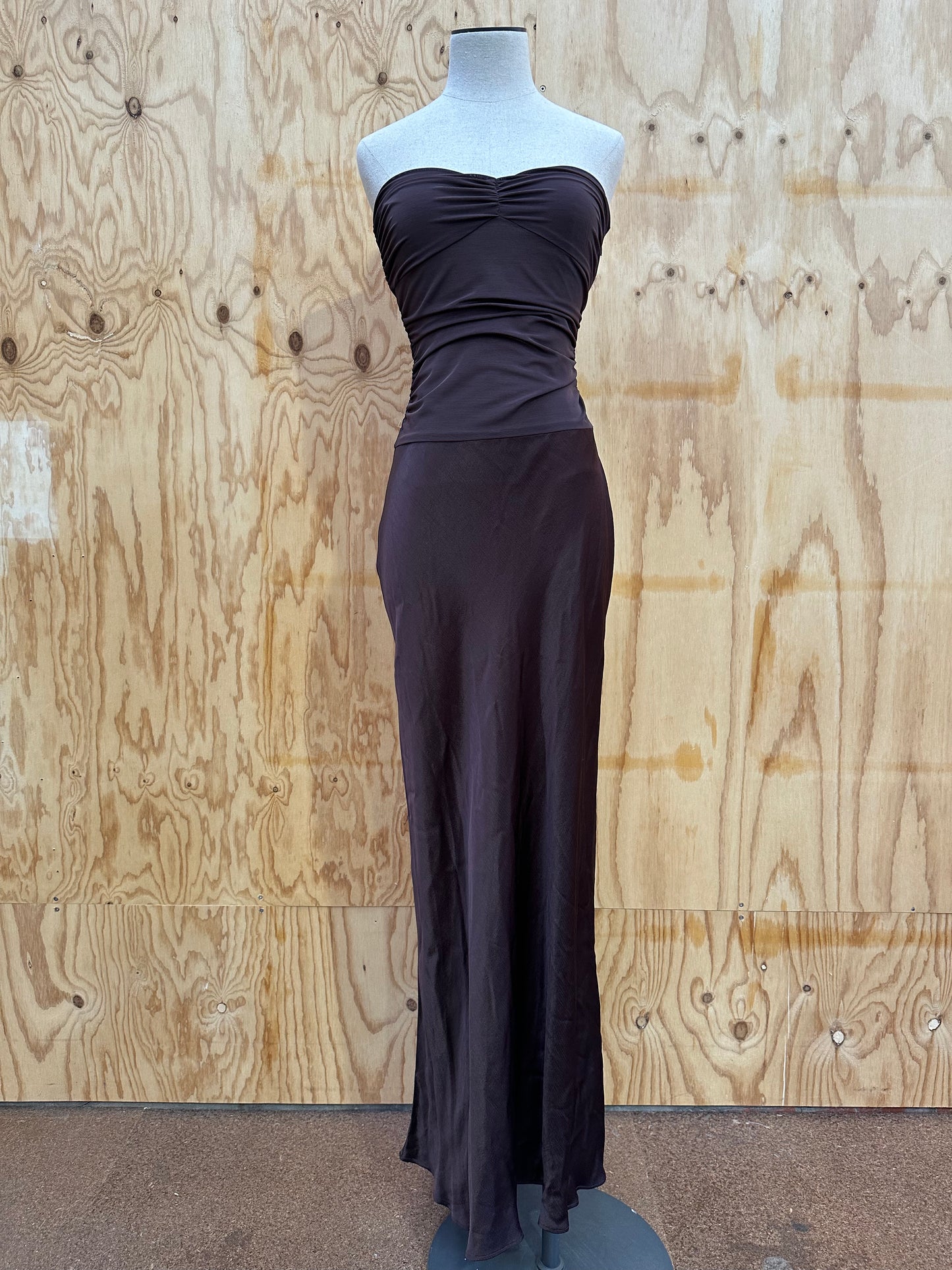 BEC & BRIDGE SEMI SHEER MAXI DRESS - SIZE 8