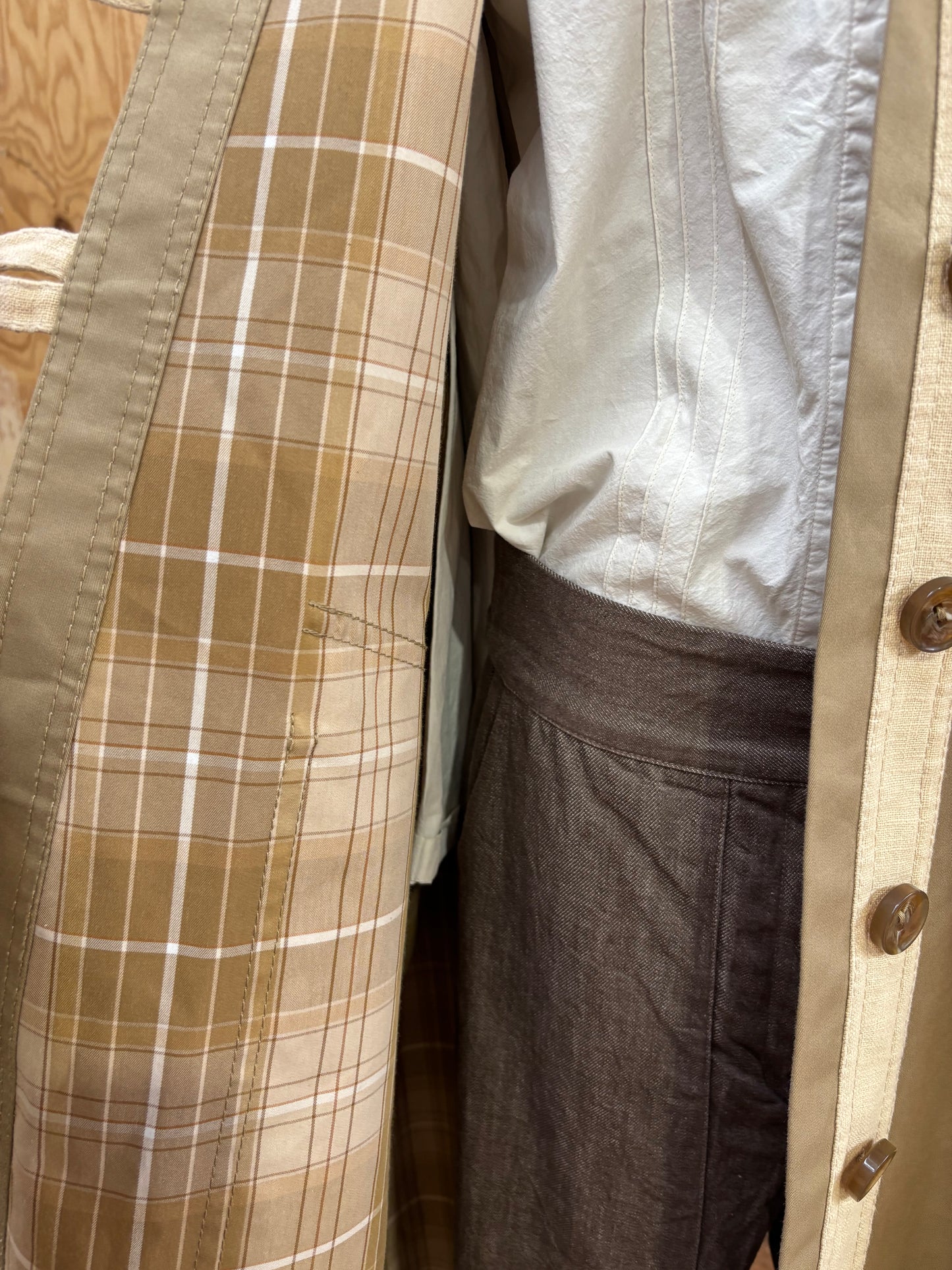 ZIMMERMANN TRENCH WITH CHECK LINING - SIZE 0