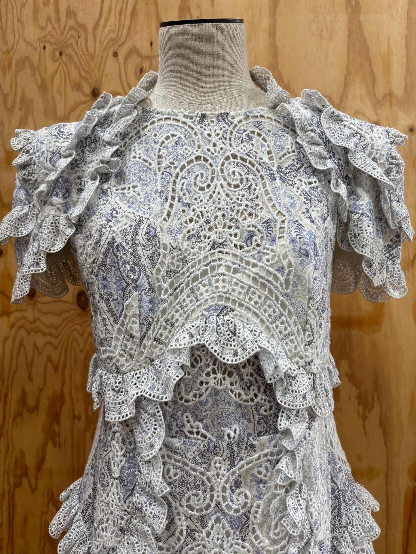 THEORY PURPLE HEATHER RAID TILE PRINT MINI DRESS - SIZE 12