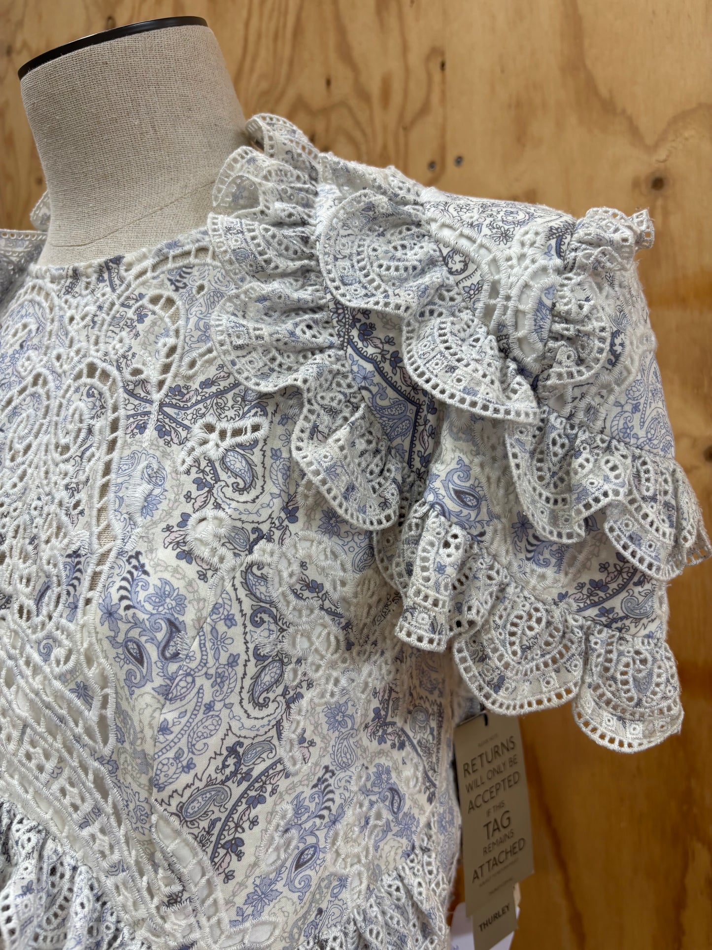 THEORY PURPLE HEATHER RAID TILE PRINT MINI DRESS - SIZE 12