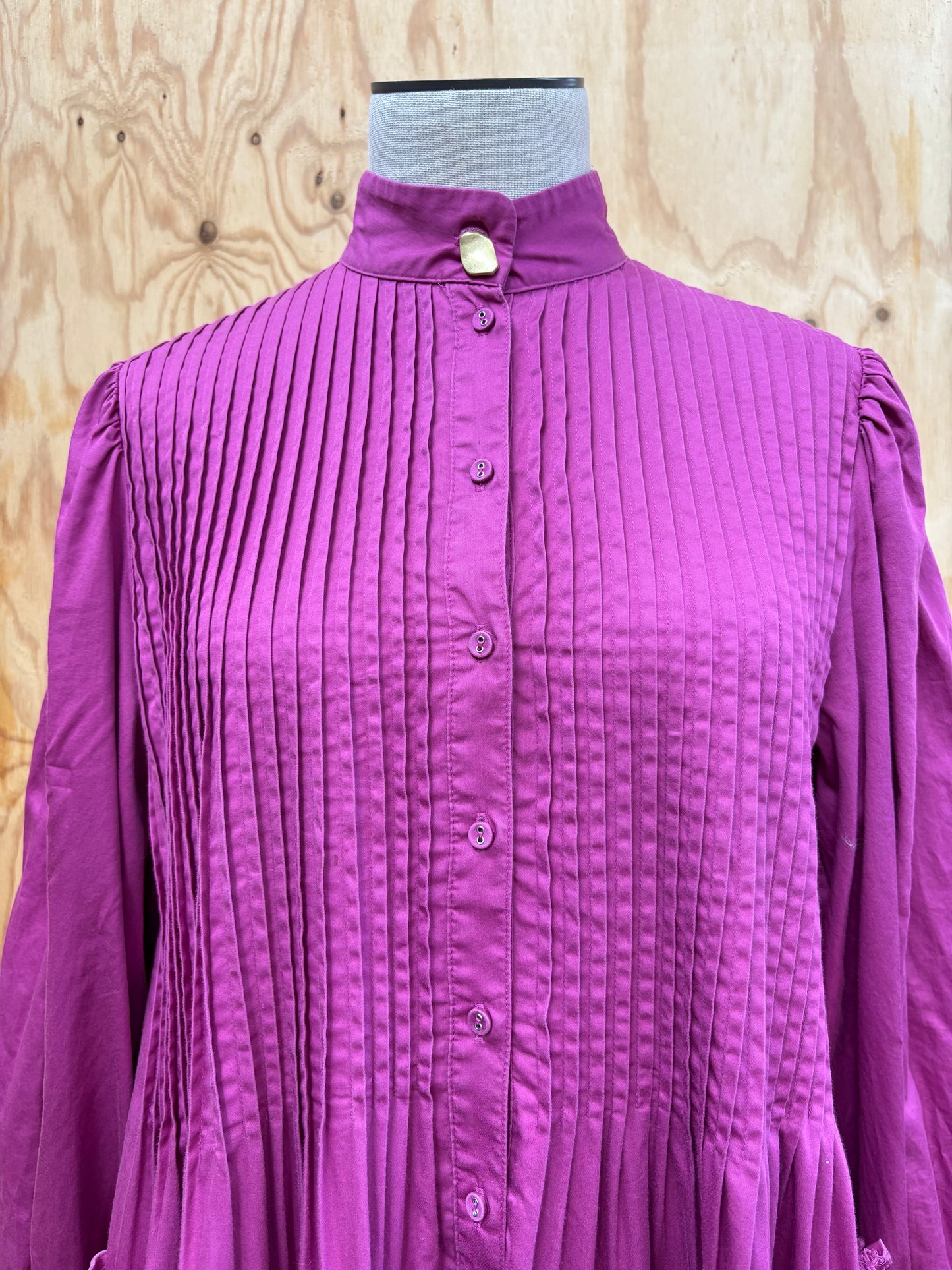 AJE SMOCK MINI DRESS IN FUSCIA - SIZE 8