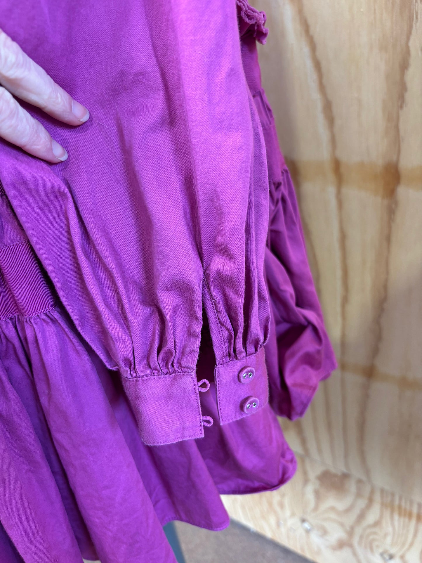 AJE SMOCK MINI DRESS IN FUSCIA - SIZE 8