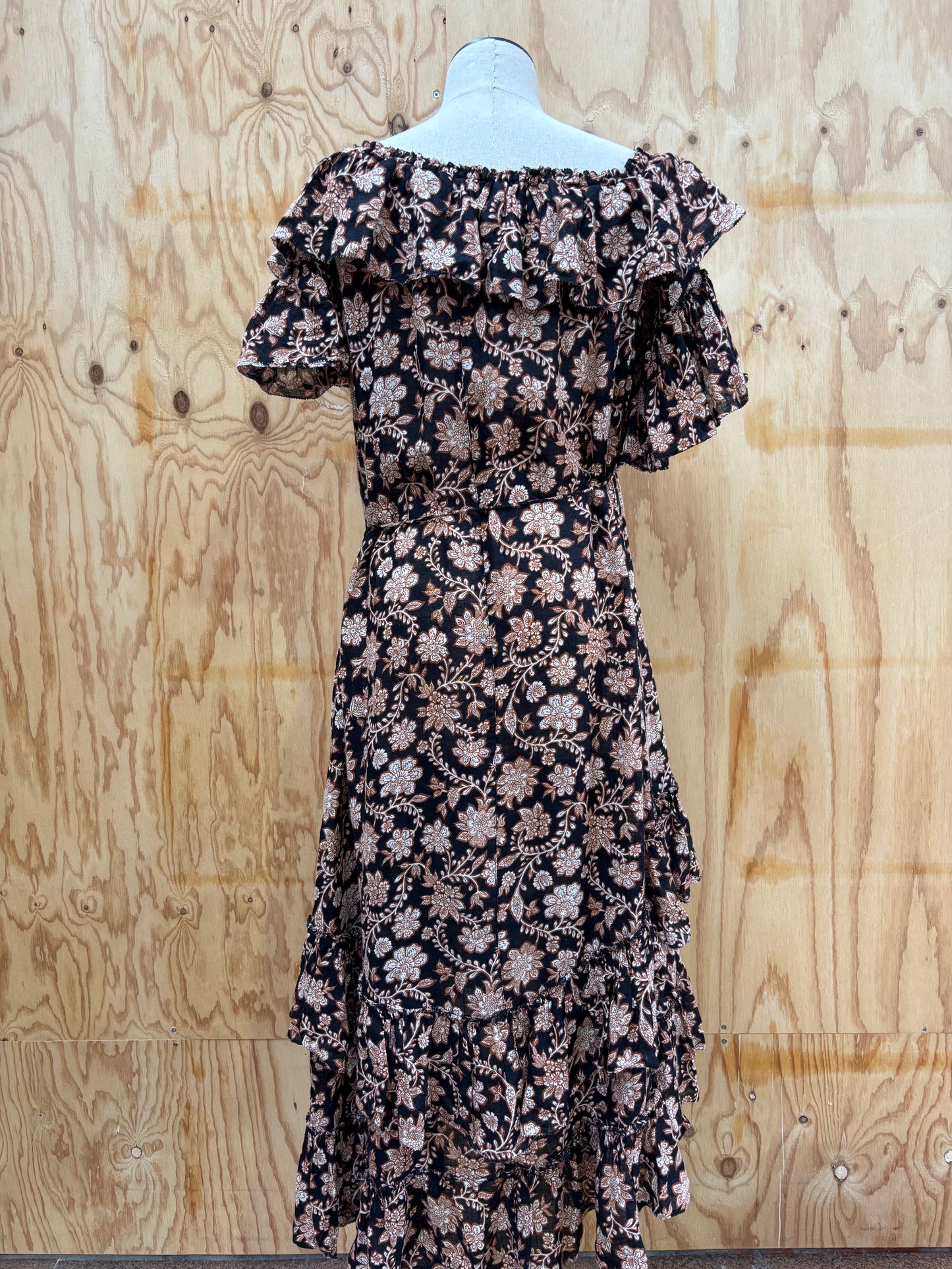 ZIMMERMANN TULSI OFF THE SHOULDER FLORAL DRESS - SIZE 0