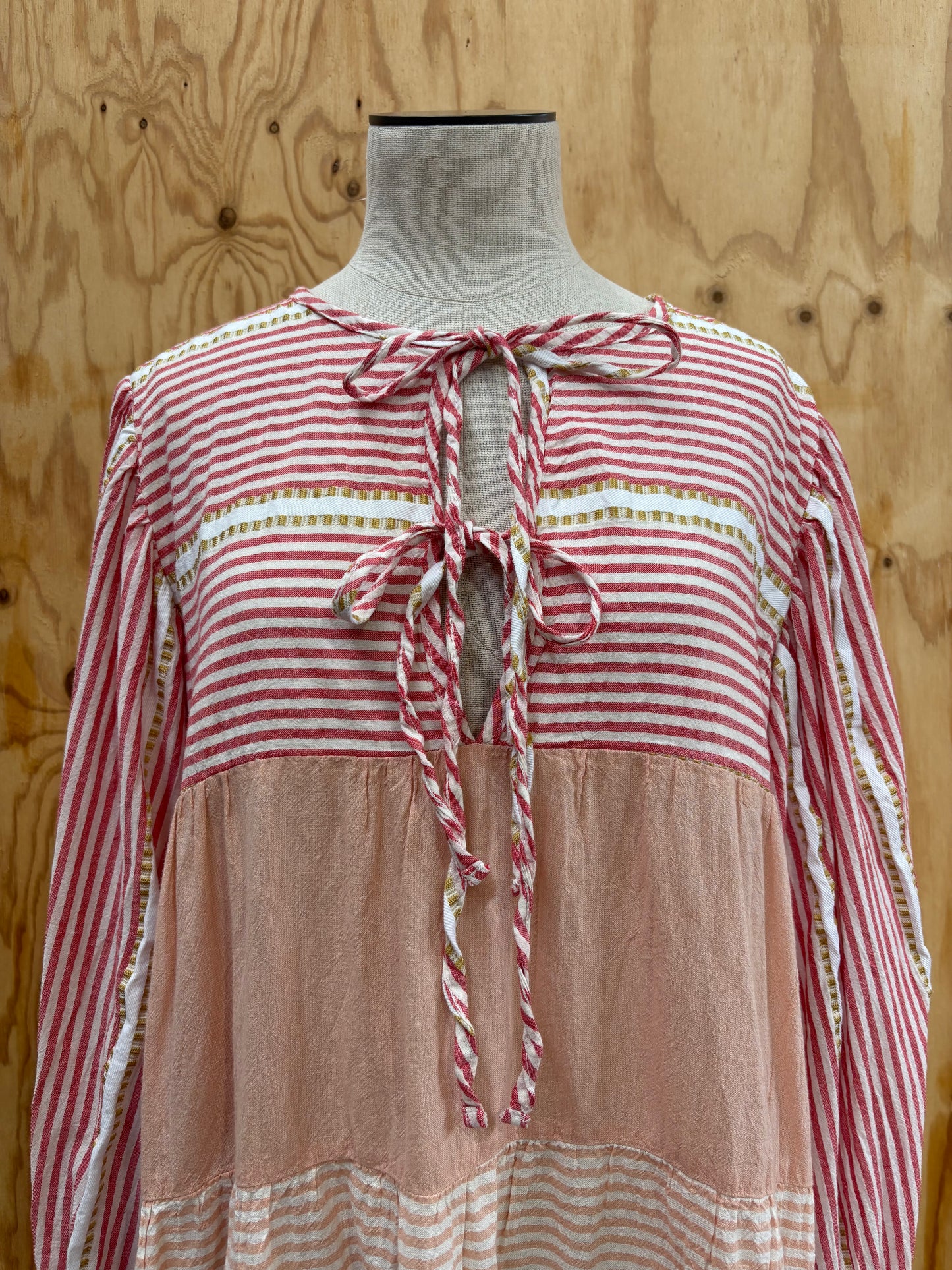 PEARL & CAVIAR STRIPE MINI DRESS - SIZE XS/S