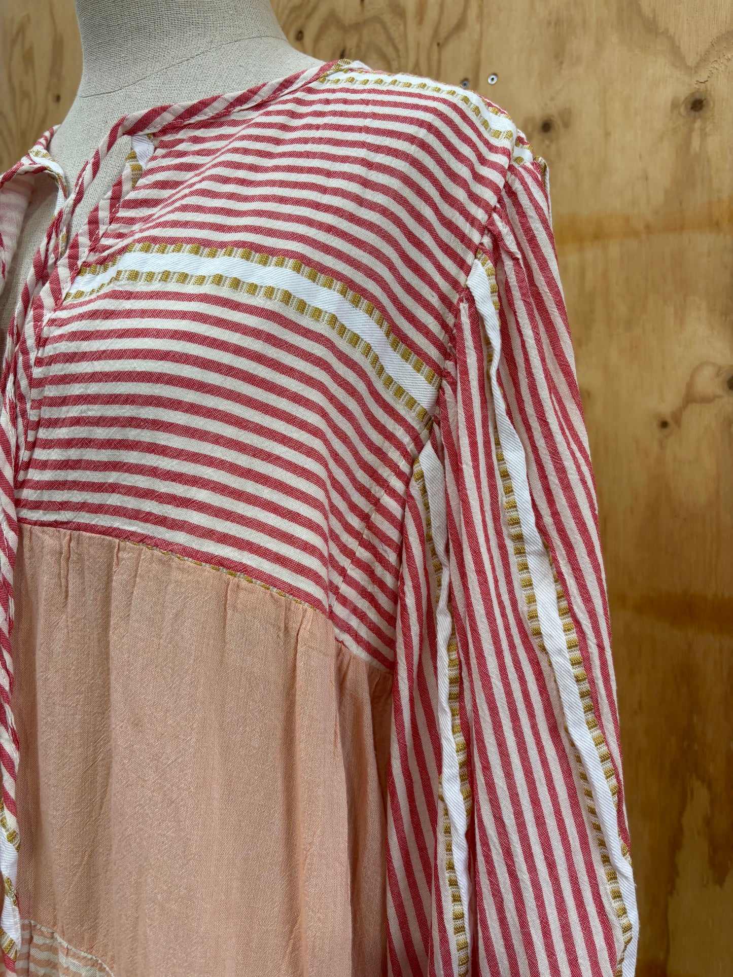 PEARL & CAVIAR STRIPE MINI DRESS - SIZE XS/S