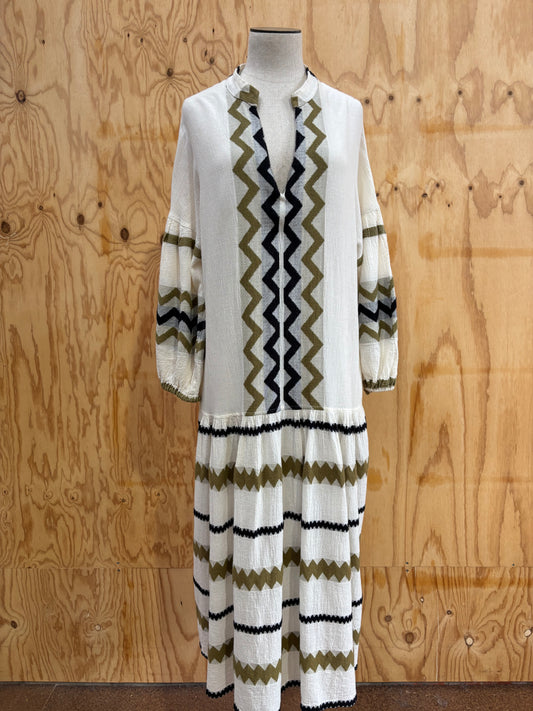 DEVOTION TWINS AZTEC MAXI DRESS - SIZE S