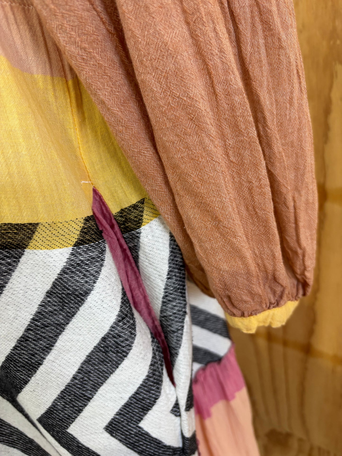 PEARL & CAVIAR MULTI COLOUR ZAKAR MAXI DRESS - S/M