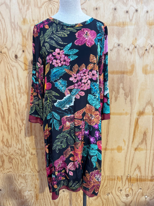 TRELISE COOPER A FRILLING FINISH MIDI DRESS - SIZE 8