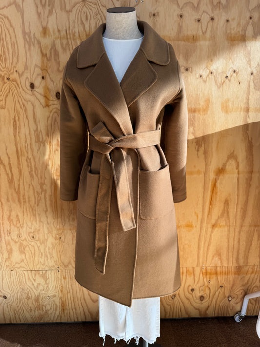 FRIENDS WITH FRANK CAMILLA COAT IN CAMEL - SIZE XS