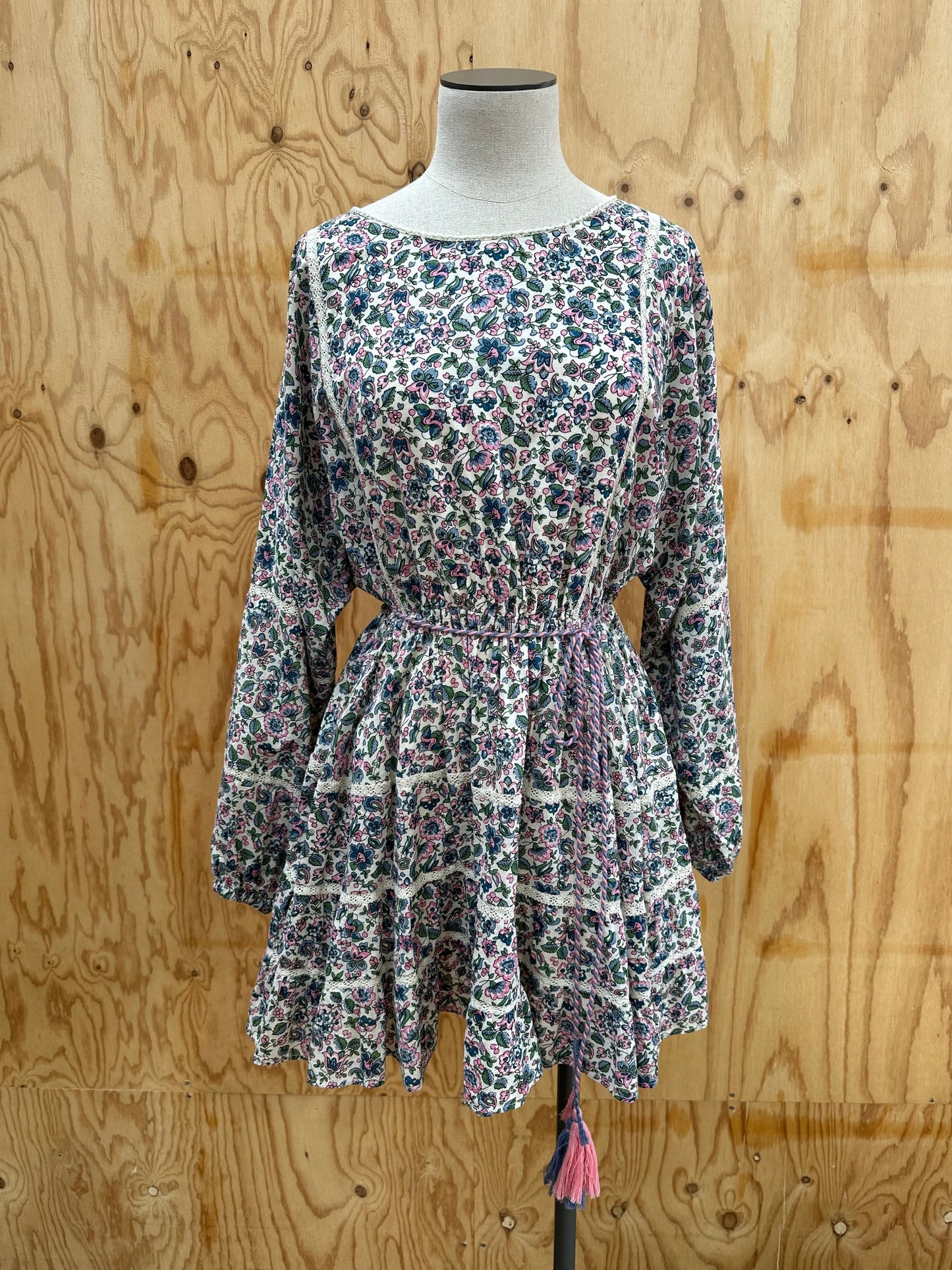 LOVE SHACK FANCY DITSY RUFFLE DRESS - SIZE SMALL
