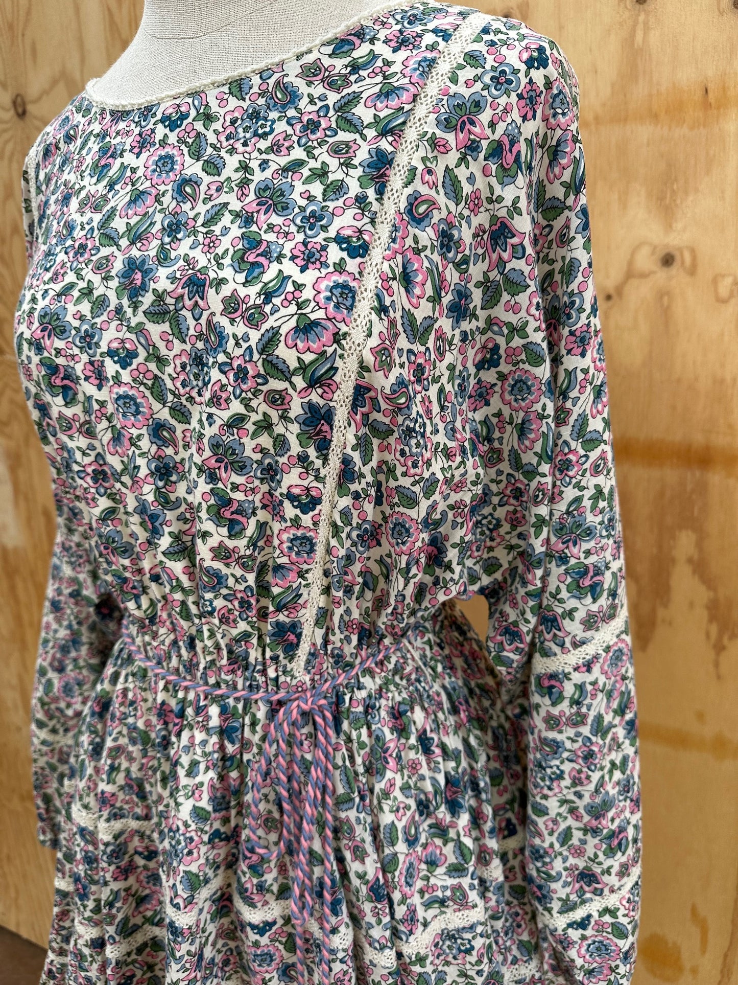 LOVE SHACK FANCY DITSY RUFFLE DRESS - SIZE SMALL