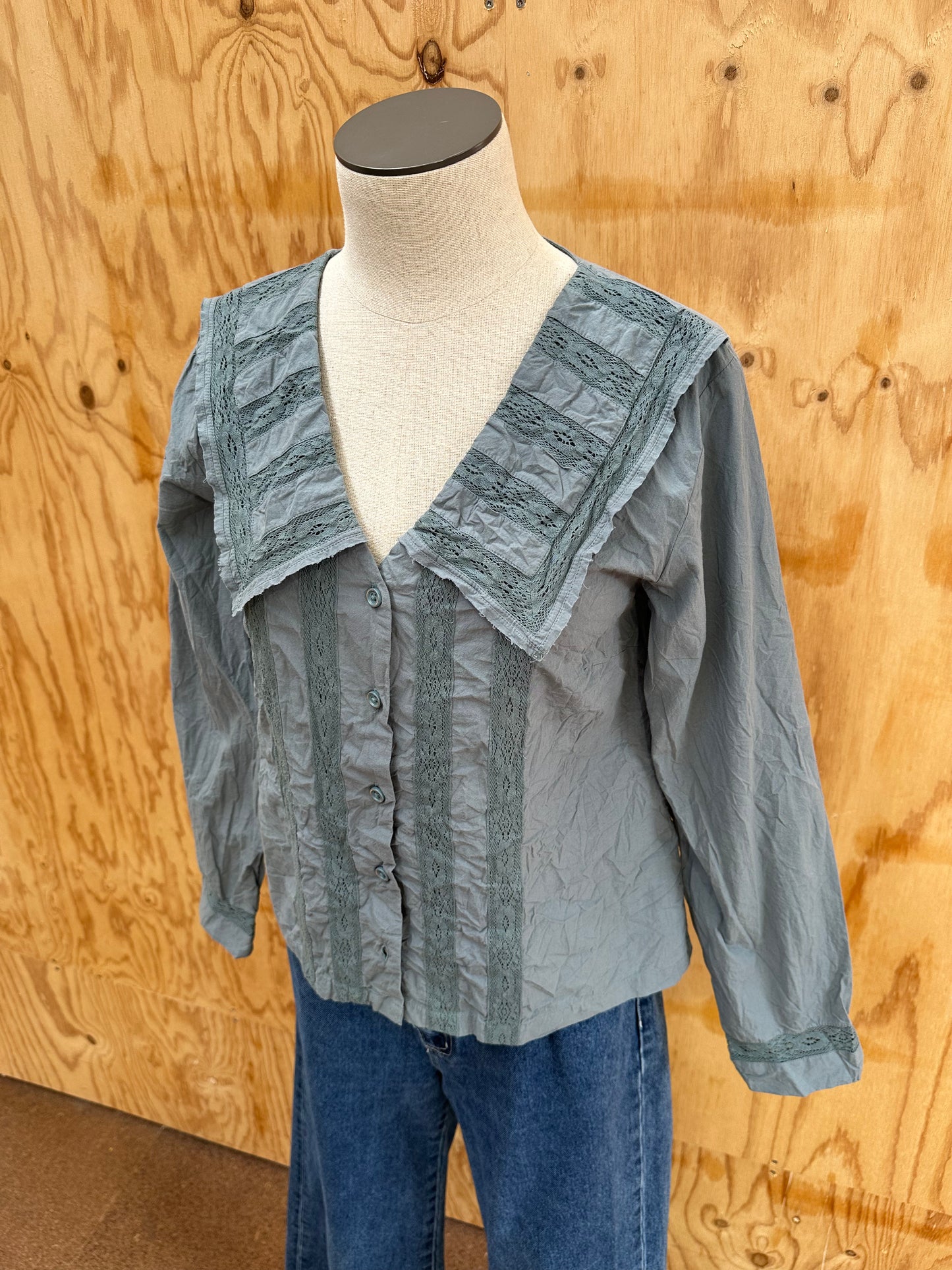 EWA I WALLA BLOUSE MABEL EMBROIDERED VOILE - SIZE XS