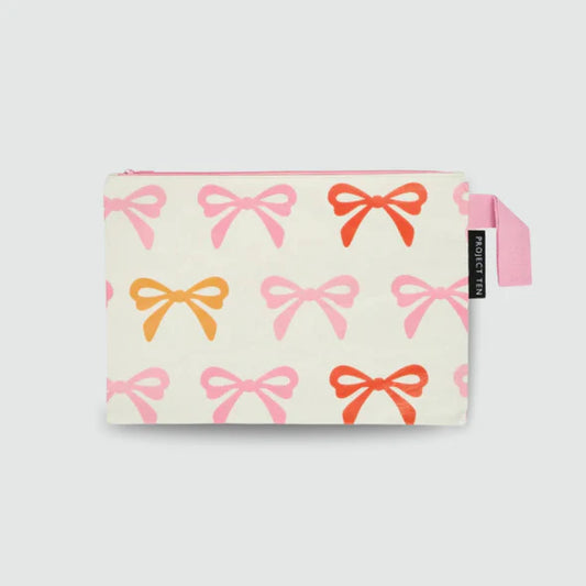 BOWS LARGE ZIP POUCH