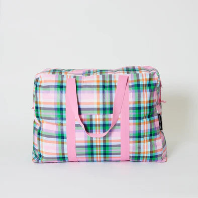 PLAID OVERNIGHT BAG