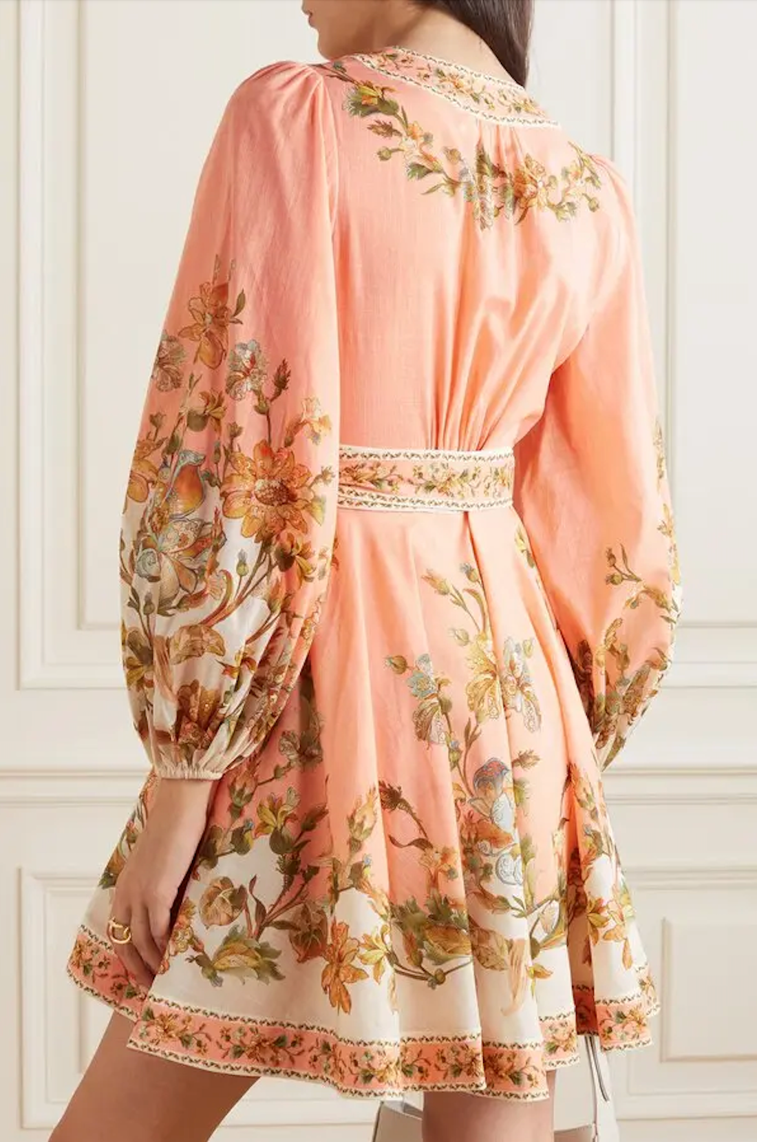 ZIMMERMANN CHINTZ FLORAL WRAP MINI DRESS - SIZE 3