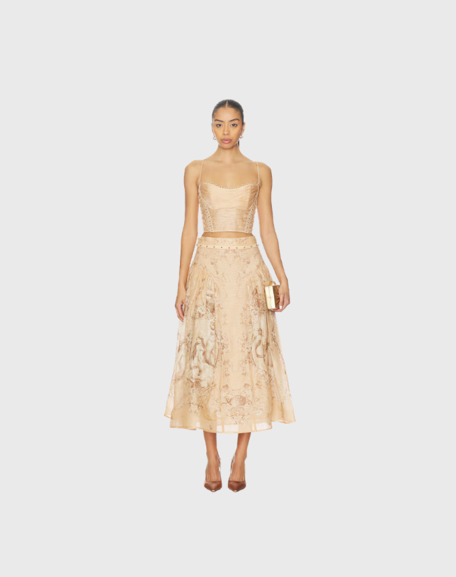ZIMMERMANN REBELLION MIDI SKIRT - SIZE 0