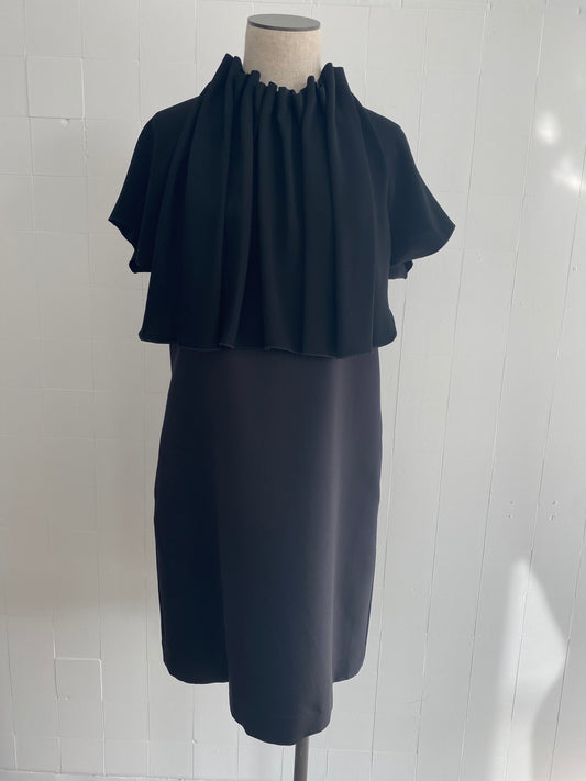 ELLERY BLACK  LAYERED FRONT DRESS - SIZE 10